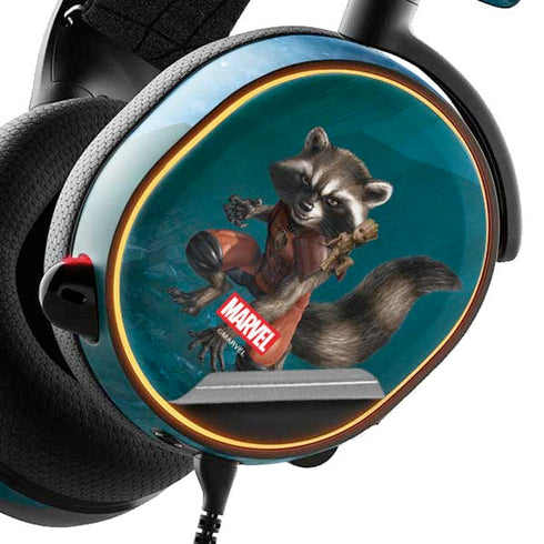 Marvel Rocket and Baby Groot Cosmic Bond SteelSeries Arctis 3 Skin